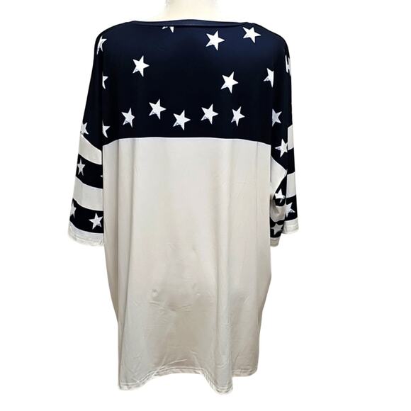 Unisex Patriotic Star and Stripes In God We Trust Short Sleeve T-Shirt Size 4XL - Picture 4 of 9